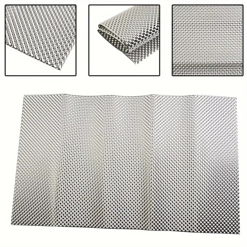 Exhaust Wrap Titanium - 1 adet araba kabartmalı alüminyum ısı