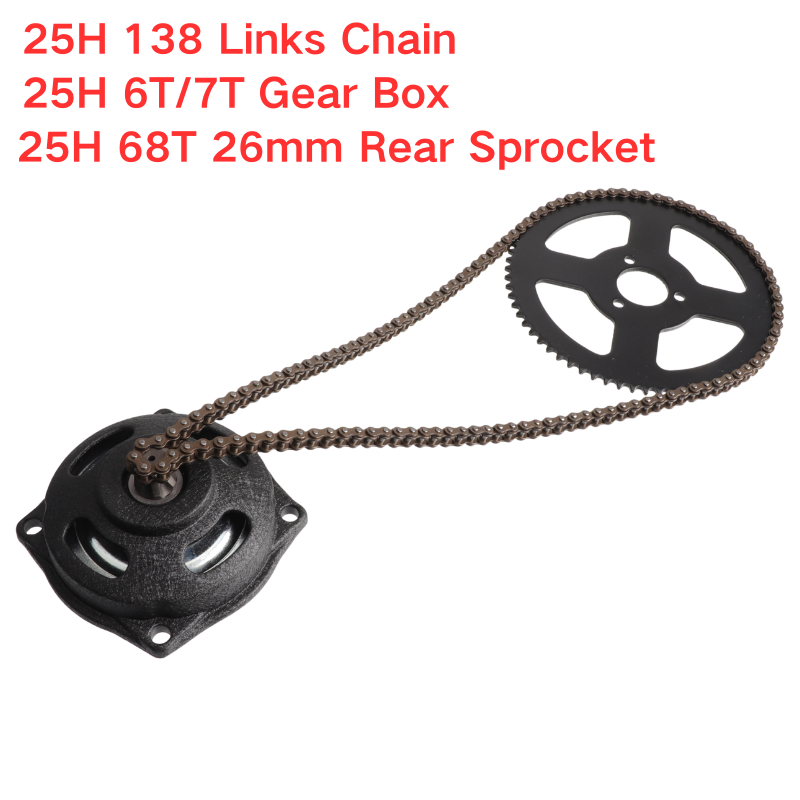 Motorcycle Gear Tidy - 25H 138 Bağlantılı Zincir, 6T 7T