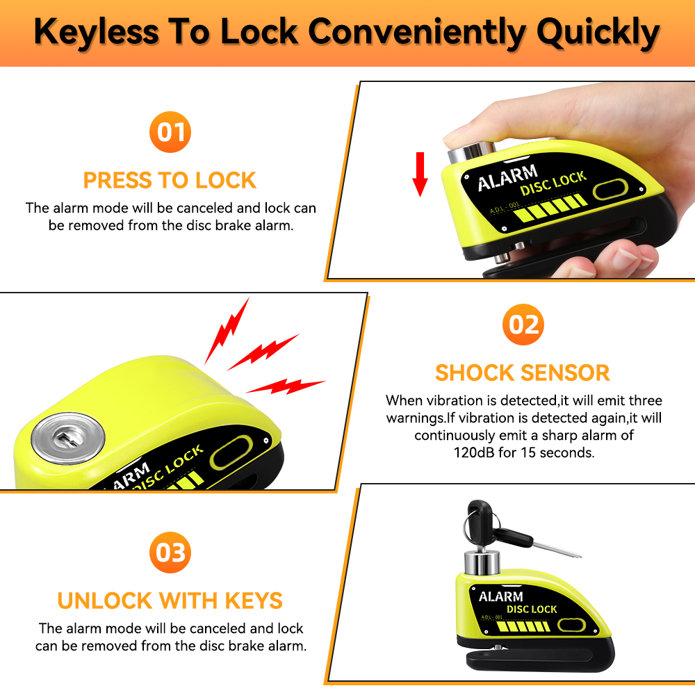 Yeni Bisiklet Motosiklet Alarm - Disc Lock Brake incelemesi ve fiyatı