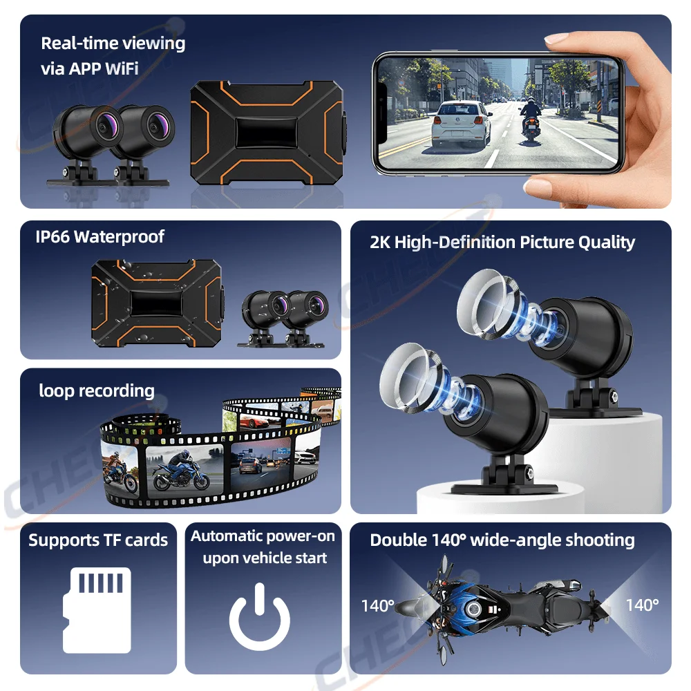 IP66 Su Geçirmez Motosiklet Vi - Motorcycle Gear Video incelemesi ve fiyatı