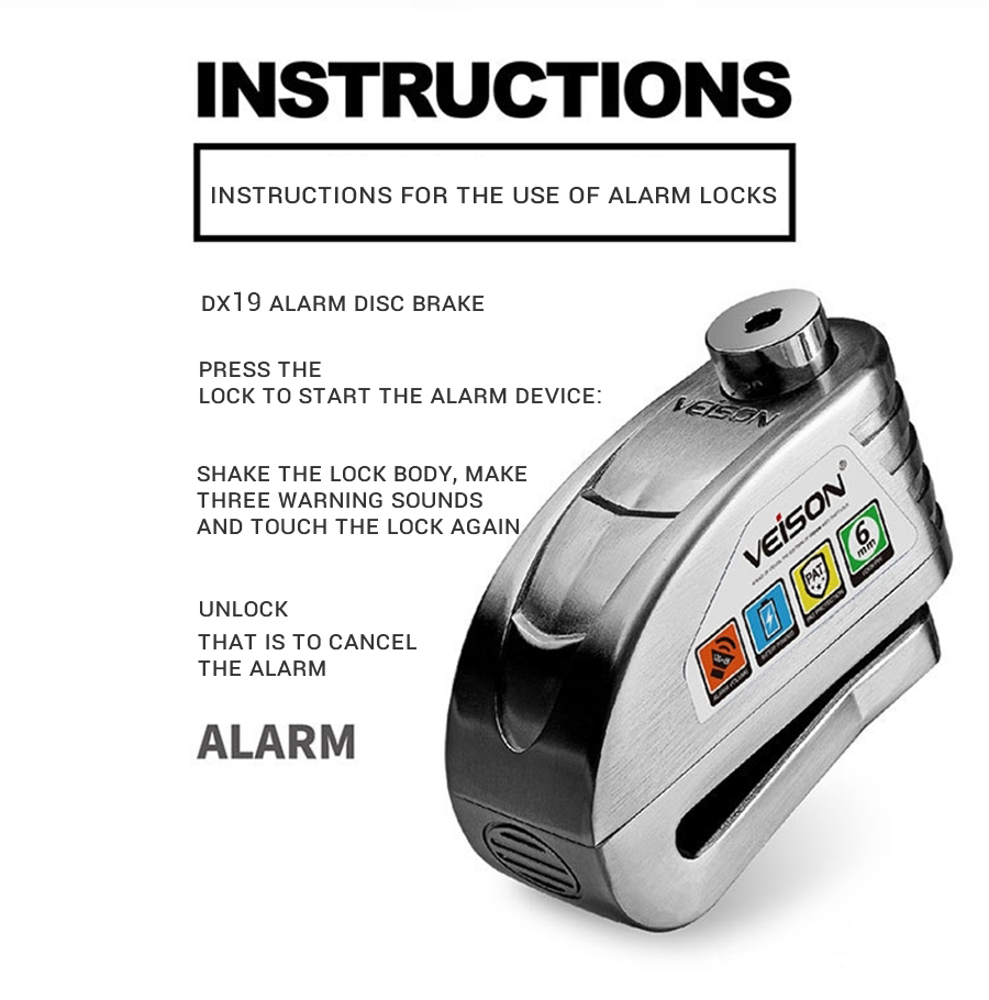 Motosiklet Alarm Kilidi Bisikl - Disc Lock Brake incelemesi ve fiyatı