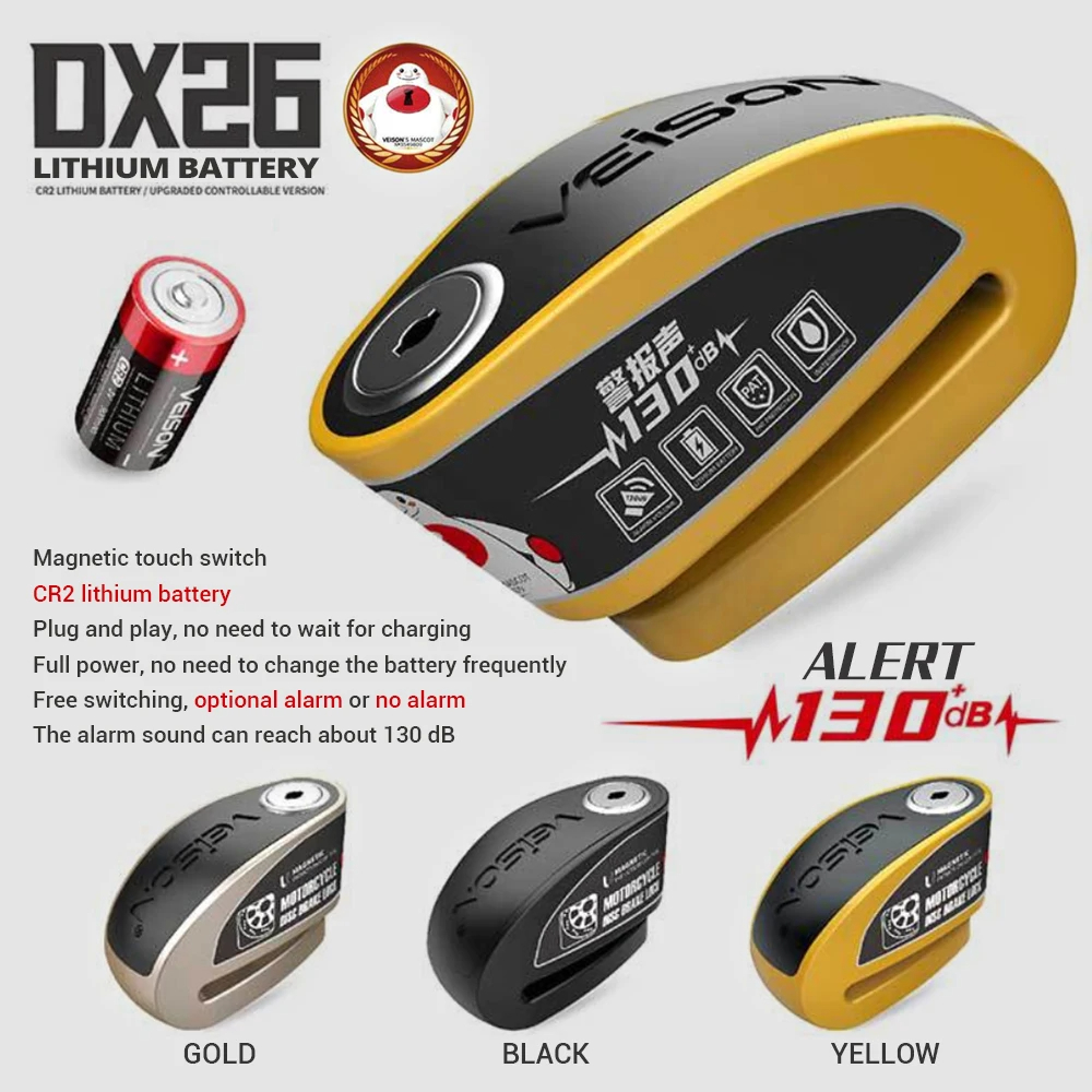 Su geçirmez motosiklet alarmı  - Disc Lock Brake incelemesi ve fiyatı
